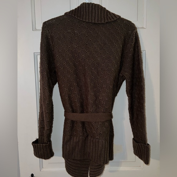 🤎 St. John’s Bay - chunky Brown cardigan sweater - size Large - Picture 2 of 7